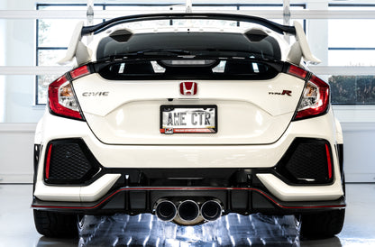 AWE Tuning 2017+ Honda Civic Type R Touring Edition Exhaust w/Front Pipe & Triple Chrome Silver Tips 3015-52004 3015-52004 Photo - Mounted
