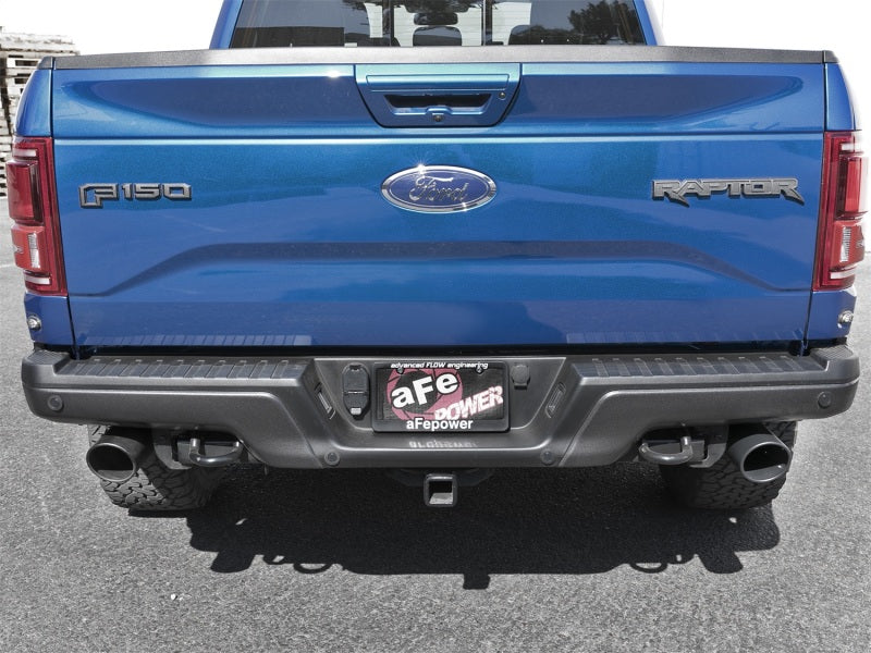 aFe Rebel Series Cat-Back Exhaust System w/ Black Tip Ford F-150 Raptor 17 49-33094-B Photo - Mounted