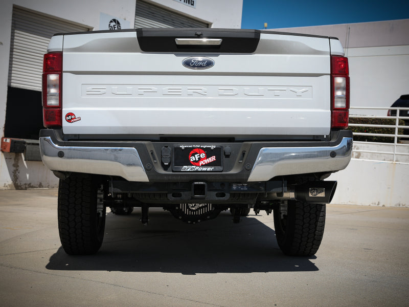aFe Apollo GT Series 3-1/2in 409 SS Axle-Back Exhaust 17-20 Ford F-250/F-350 Black Tips w/o Muffler 49-43116NM-B 49-43116NM-B Photo - Mounted