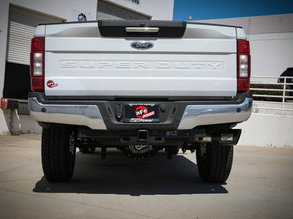 aFe Apollo GT Series 3-1/2in 409 SS Axle-Back Exhaust 17-20 Ford F-250/F-350 Black Tips w/o Muffler 49-43116NM-B 49-43116NM-B Photo - Mounted