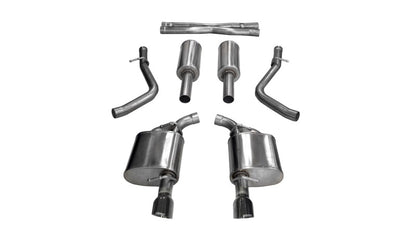 Corsa 17-18 Dodge Charger 5.7L V8 Xtreme Cat-Back Dual Rear Exit w/4.5in Black Tips 21004BLK 21004BLK Photo - Primary