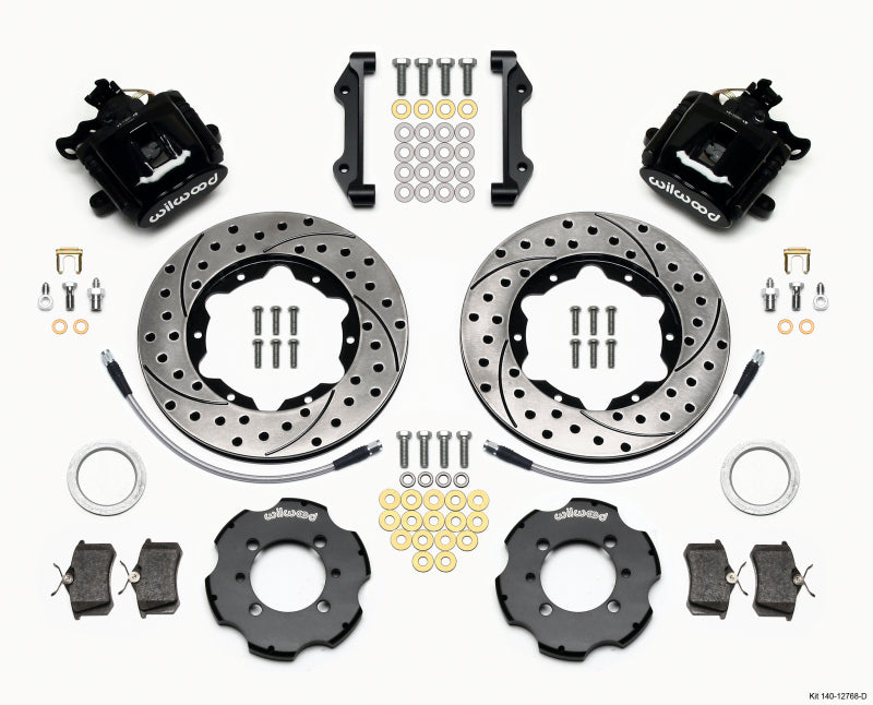 Wilwood Combination Parking Brake Rear Kit 11.00in Drilled 2012 Fiat 500 w/ Lines 140-12768-D 140-12768-D Photo - Primary