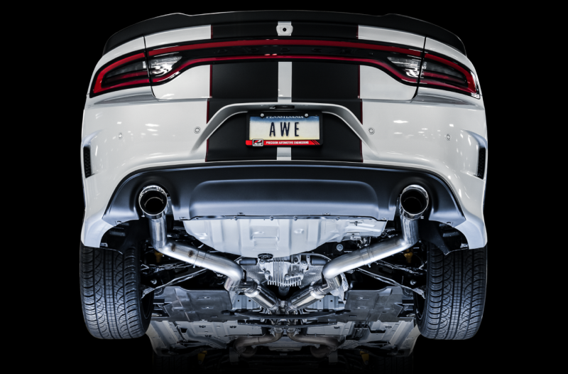 AWE Tuning 2017+ Dodge Charger 5.7L Track Edition Exhaust - Chrome Silver Tips 3015-32120 3015-32120 Photo - Mounted