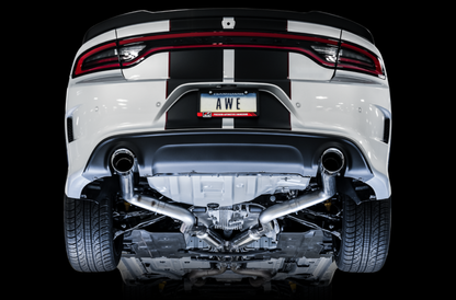AWE Tuning 2017+ Dodge Charger 5.7L Track Edition Exhaust - Chrome Silver Tips 3015-32120 3015-32120 Photo - Mounted