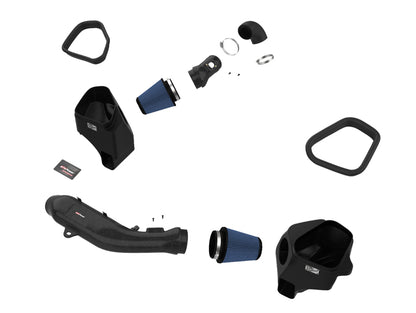 aFe Track Series Stg 2 Carbon Fiber Intake w/Pro 5R Media 15-20 BMW M3/M4(F80/82/83) L6-3.0L(tt) S55 57-10006R 57-10006R Photo - Unmounted