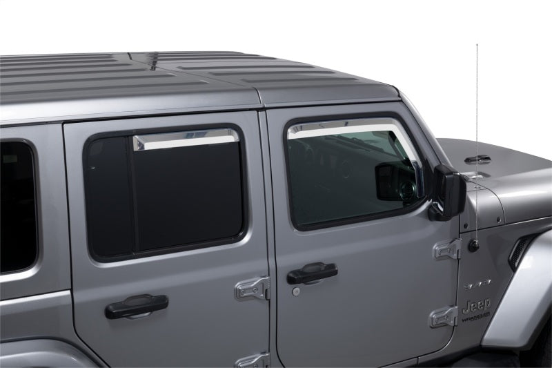 Putco 20-21 Jeep Gladiator JT/JL Element Chrome Window Visors (Set of 4) 480221 480221 Photo - Mounted