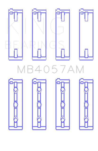 King Engine Bearings Honda C27A4 (Size +0.25mm) Main Bearing Set MB4057AM0.25 MB4057AM0.25 Photo - Primary