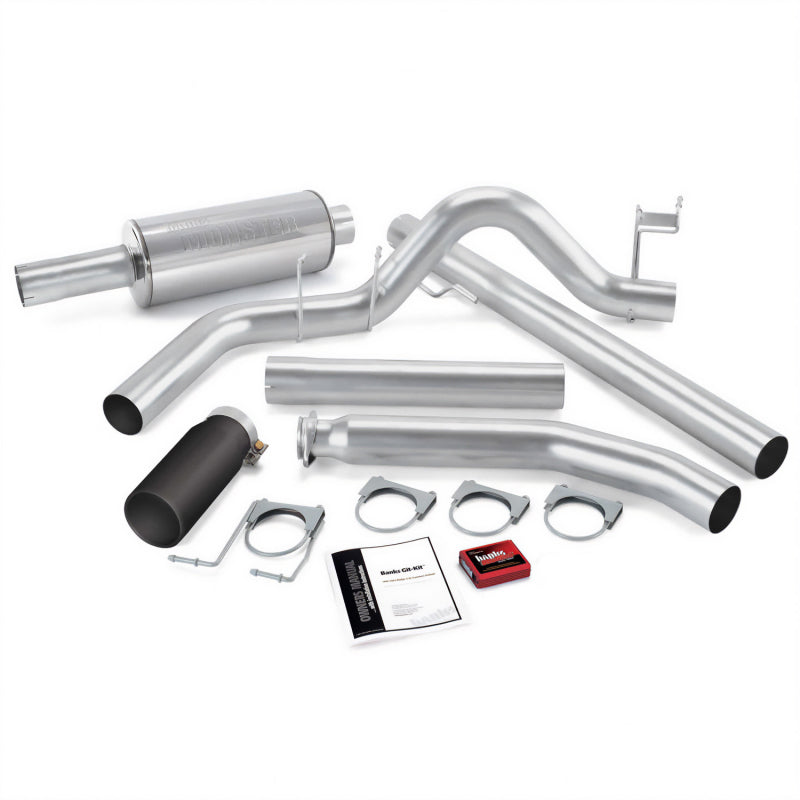 Banks Power 02 Dodge 5.9L Ext Cab Git-Kit - SS Single Exhaust w/ Black Tip 49362-B 49362-B Photo - Primary