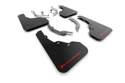 Rally Armor 2022 Hyundai Santa Cruz Black UR Mud Flap w/ Red Logo MF78-UR-BLK-RD MF78-UR-BLK-RD Photo - Primary