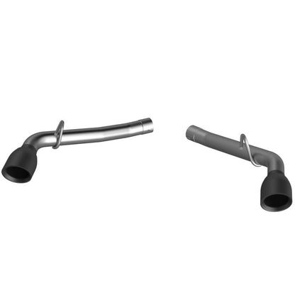 QTP 14-15 Chevrolet Camaro SS 6.2L 304SS Eliminator Muffler Delete Axle Back Exhaust w/4.5in Blk Tip 700114B 700114B Photo - Primary