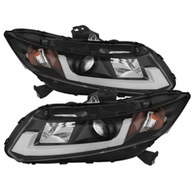 Spyder Honda Civic 2012-2014 Projector Headlights - Light Bar DRL Black PRO-YD-HC12-DRL-BK 5076519 5076519 Photo - Primary