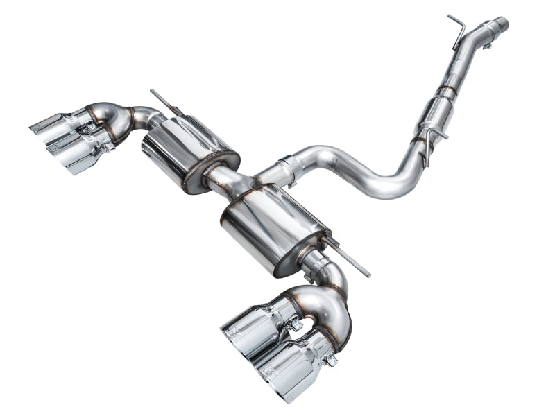AWE Tuning AWE MK8 Volkswagen Golf R 3in Touring Edition Quad Exhaust - Chrome Silver Tips 3015-42658 3015-42658 Photo - Primary