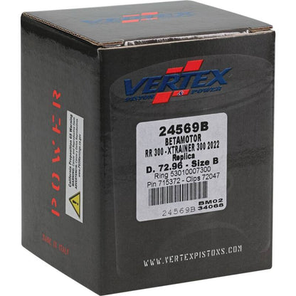 Vertex Pistons Vertex Piston 22-24 Beta RR 2T 300 300cc Cast Replica Piston Kit 24569B 24569B Photo - Primary
