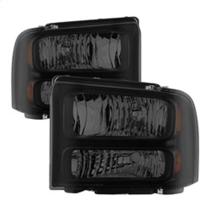 SPYDER Xtune Ford F250 F350 F450 Superduty Excursion 99-04 Headlights Black Smoked HD-JH-FF25099-HA-BSM 9033001 9033001 Photo - Primary