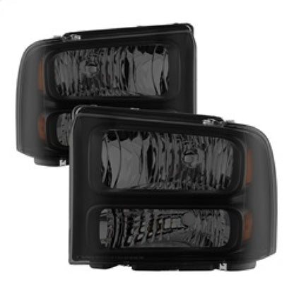 SPYDER Xtune Ford F250 F350 F450 Superduty Excursion 99-04 Headlights Black Smoked HD-JH-FF25099-HA-BSM 9033001 9033001 Photo - Primary