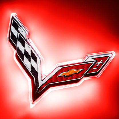 ORACLE Lighting Oracle Corvette C7 Rear Illuminated Emblem - Red 3633-003 3633-003 Photo - Primary