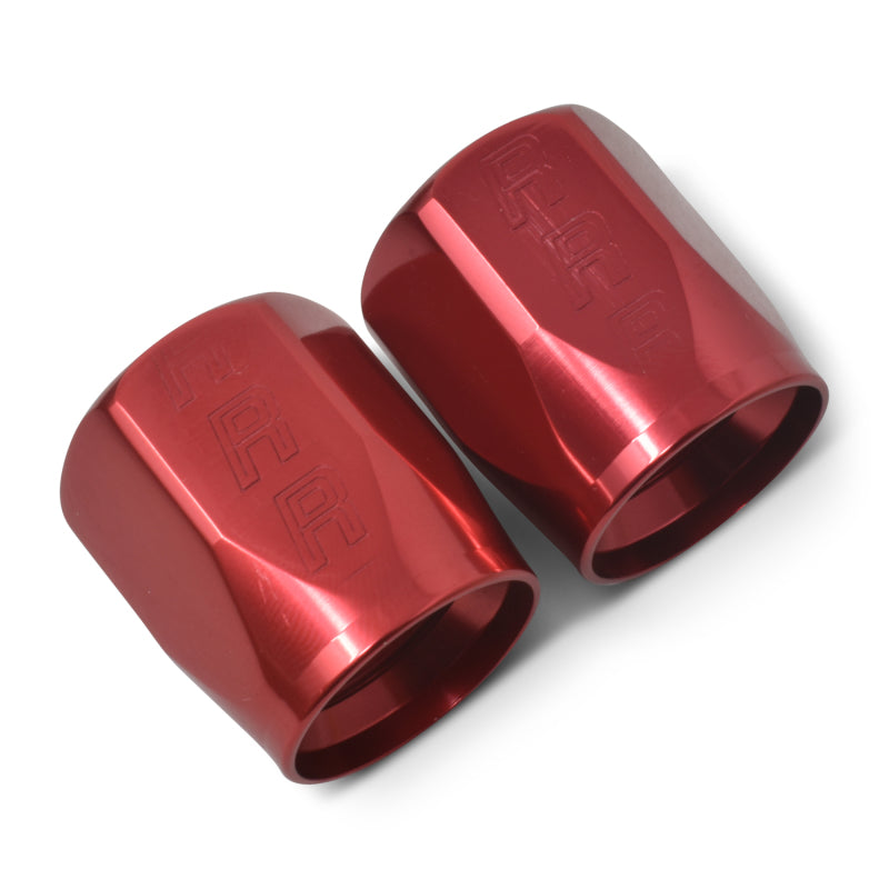 Russell Performance 2-Piece -8 AN Full Flow Swivel Hose End Sockets (Qty 2) - Polished and Red 615530 615530 Photo - out of package