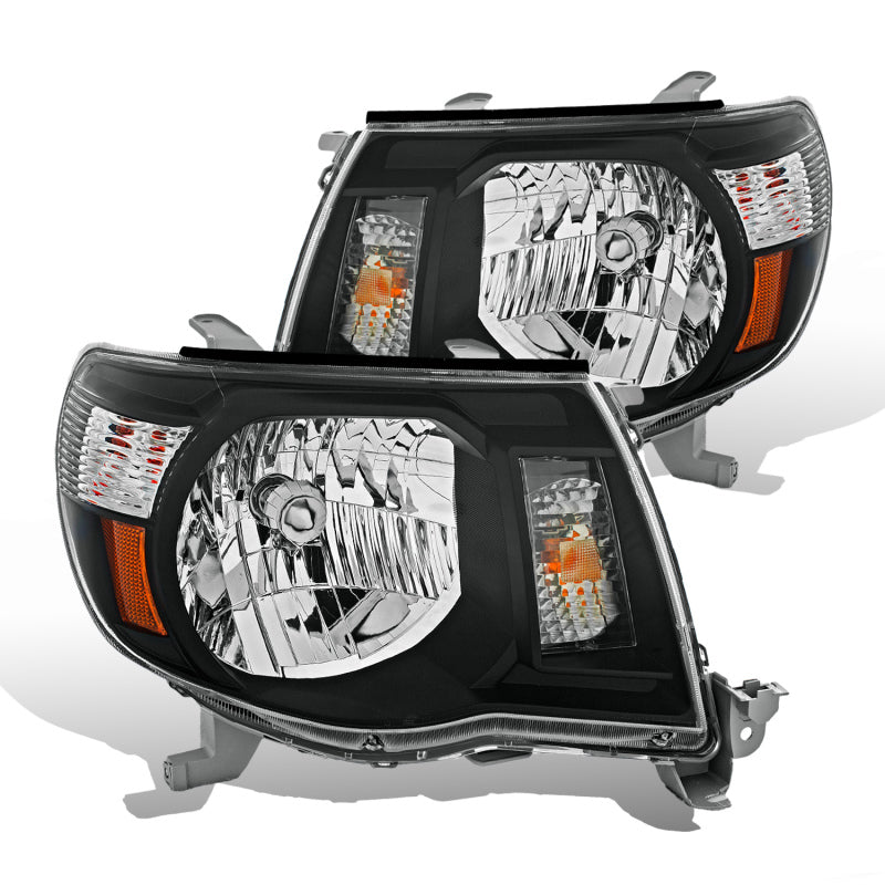 Raxiom 05-09 Toyota Tacoma Headlights- Black Housing (Clear Lens) TT5924