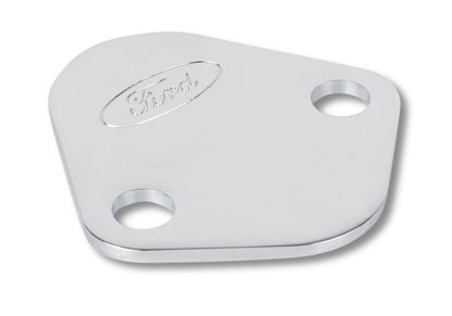 Ford Fuel Pump Block-Off Plate Chrome w/Ford Logo FRD302-290 302-290 Photo - Unmounted