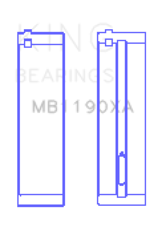 King Engine Bearings Mercedes Benz Om611.960/981/821/962/966 (Size +0.50mm) Main Bearing Set MB1190XA0.5 MB1190XA0.5 Photo - Primary