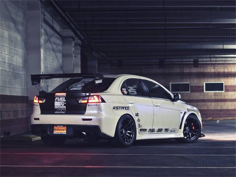 Spyder Mitsubishi Lancer/Evolution X 08-14 LED Tail Lights Blk ALT-YD-MITEVO1008-LED-BK 5030375 5030375 Photo - Mounted