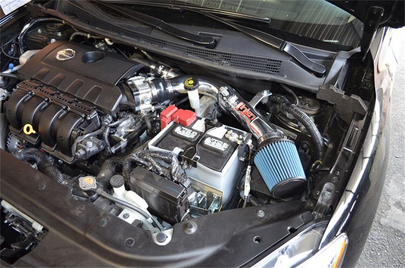 Injen Black Short Ram Air Intake 2013-15 Nissan Sentra 1.8L 4 Cylinder SP1970BLK Photo - Mounted