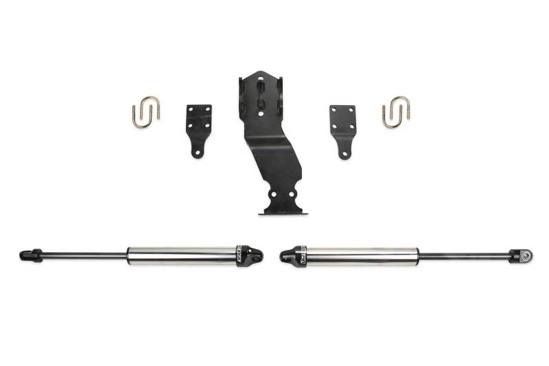 Fabtech 19-20 Ford F450/F550 4WD Dual Steering Stabilizer System w/DL 2.25 Shocks FTS22313 FTS22313 Photo - Primary