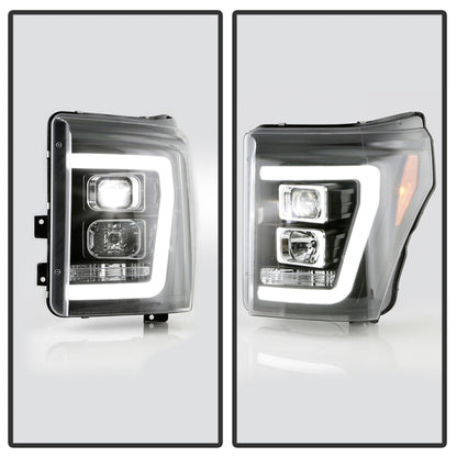 Spyder Ford F250/350/450 11-16 V2 High-Power LED Headlights-White Light Bar-Black PRO-YD-FS11V2PL-BK 5087898 5087898 User 6