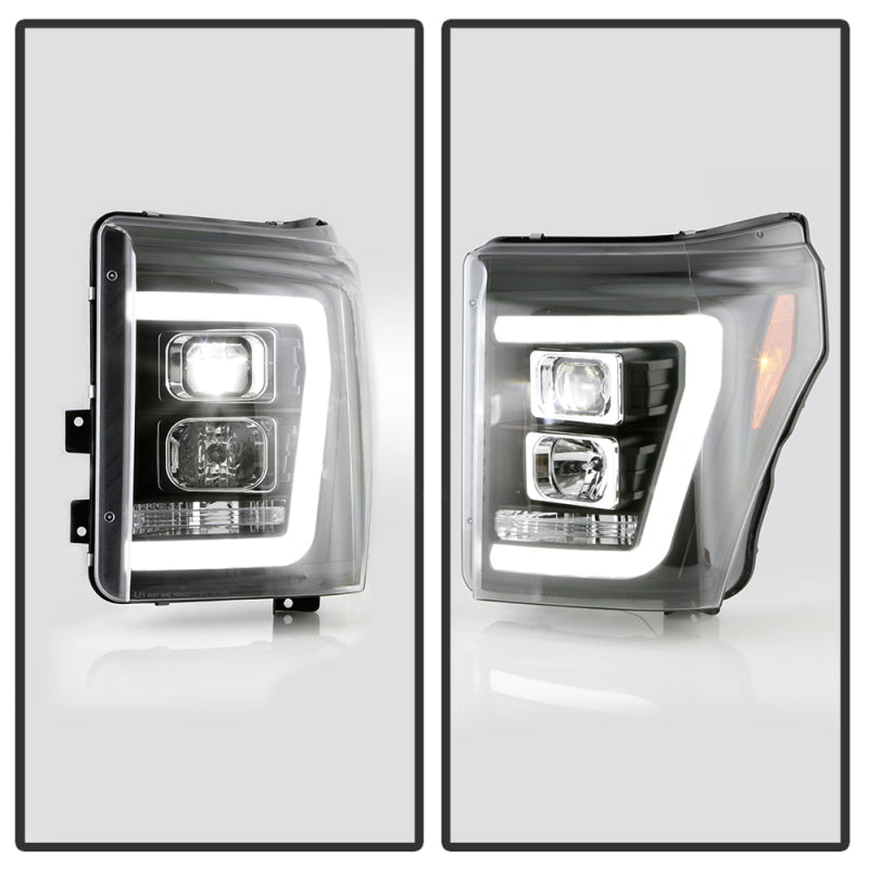 Spyder Ford F250/350/450 11-16 V2 High-Power LED Headlights-White Light Bar-Black PRO-YD-FS11V2PL-BK 5087898 5087898 User 6