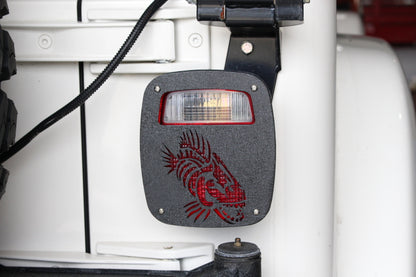 Fishbone Offroad Jeep Wrangler CJ YJ TJ Tail Light Covers - Black Textured Powdercoat FB31044 FB31044 Photo - lifestyle view