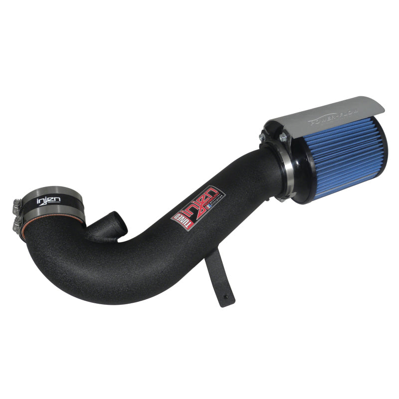 Injen Power-Flow Wrinkle Blk Short Ram Air Intake 11 Ford Mustang GT V8 5.0L PF9023WB Photo - Primary