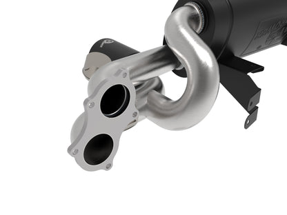 aFe MACHForce XP 2.25in-2.5in 304SS Exhaust Cat-Back Porsche 20-22 Cayman GT4(718) 4.0L - Black Tips 49-36443-B 49-36443-B Photo - Close Up