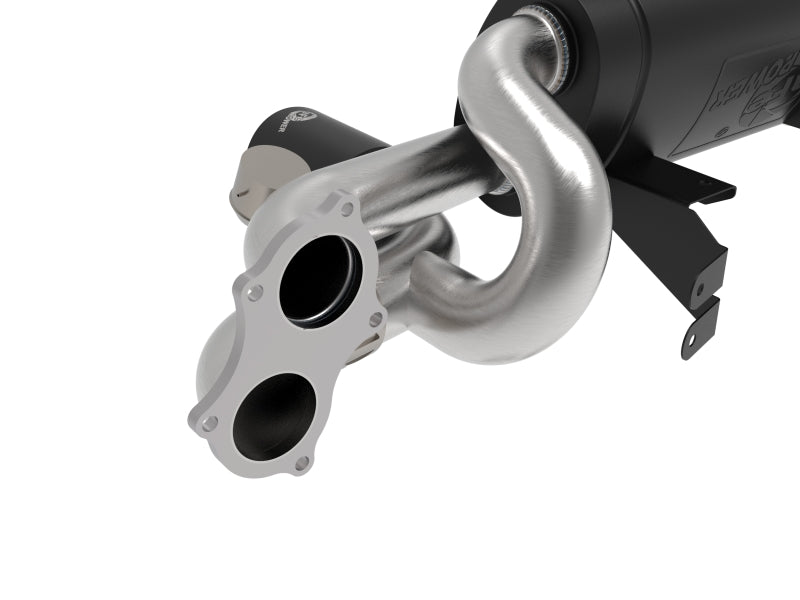 aFe MACHForce XP 2.25in-2.5in 304SS Exhaust Cat-Back Porsche 20-22 Cayman GT4(718) 4.0L - Black Tips 49-36443-B 49-36443-B Photo - Close Up