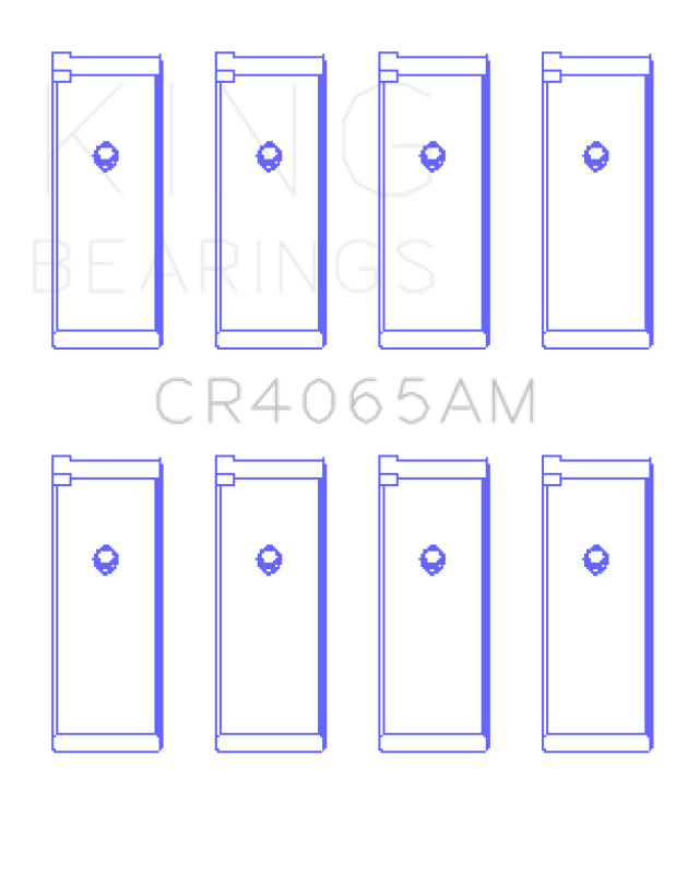 King Engine Bearings King 91-04 Nissan 146CI/2.4L KA24DE L4 / 89-97 146CI/2.4L KA24E L4  (Size +1.00) Rod Bearing Set CR4065AM1.00 CR4065AM1.00 Photo - Primary
