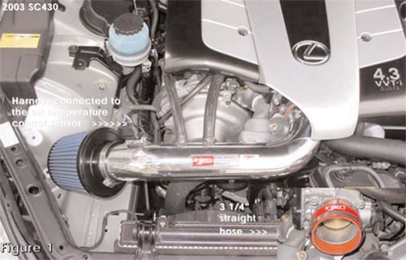 Injen Polished Short Ram Air Intake 01-03 Lexus LS430 / GS430 / SC430 IS2095P Photo - Mounted