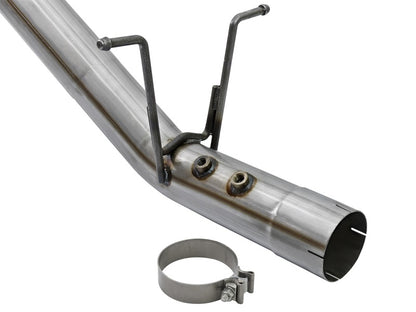 aFe Rebel XD Series 4in 409 Stainless Steel DPF-Back Exhaust w/Dual Black 49-44089-B Photo - Unmounted