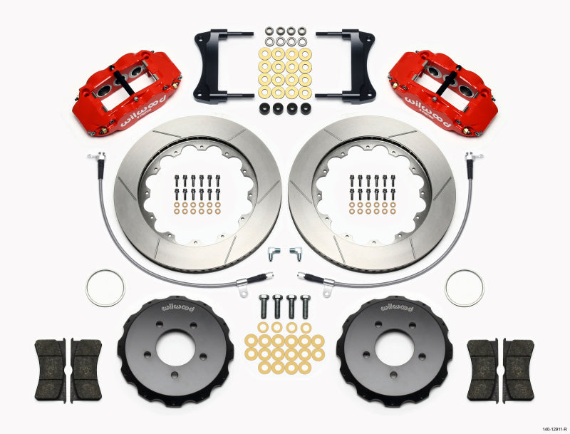 Wilwood Narrow Superlite 6R Front Hat Kit 14.00in Red 2005-Up Mazda Miata w/ Lines 140-12911-R 140-12911-R Photo - Primary