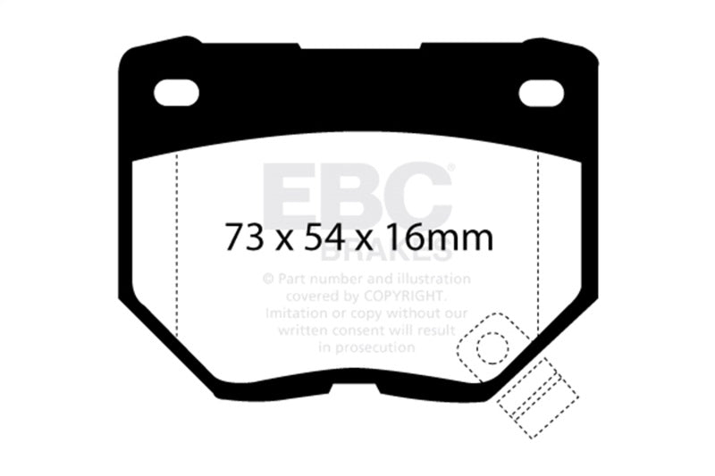 EBC P4826R Yellow Stuff Rear Brake Pads for Z32 300ZX DP4826R Photo - Primary
