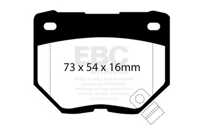 EBC P4826R Yellow Stuff Rear Brake Pads for Z32 300ZX DP4826R Photo - Primary