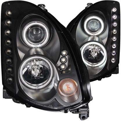 Anzo 2003-2007 Infiniti G35 Projector Headlights w/ Halo Black (CCFL) (HID 121363 Photo - Primary