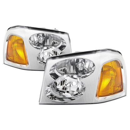 SPYDER xTune 02-09 GMC Envoy OEM Style Headlights - Chrome (HD-JH-GEN02-AM-C) 9042669 9042669 Photo - Primary
