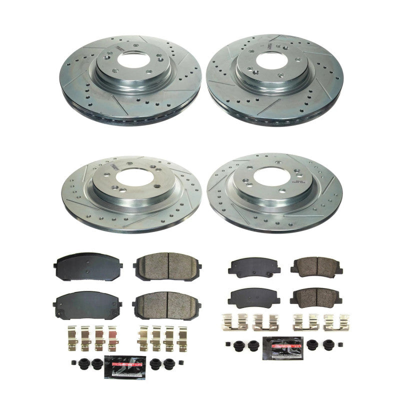 PowerStop Power Stop 20-22 Hyundai Sonata Front & Rear Z23 Evolution Brake Kit K8809