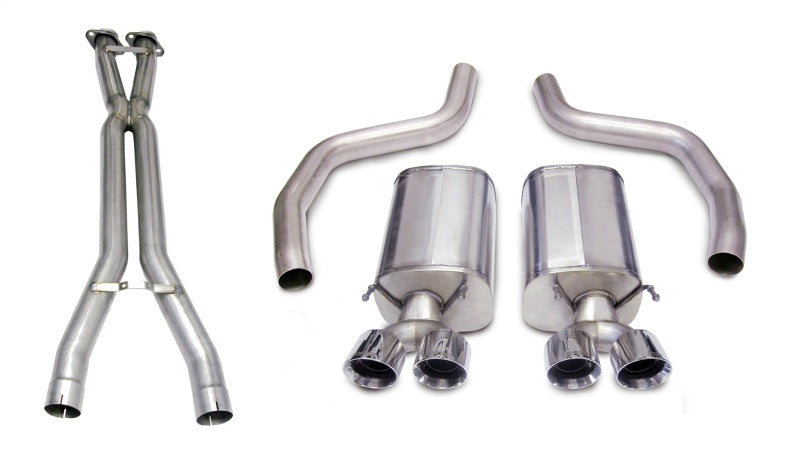 Corsa Performance 3.0" Dual Rear Exit Cat-Back Exhaust System With Twin 4.0" Tips 14164CB1 Photo - Primary