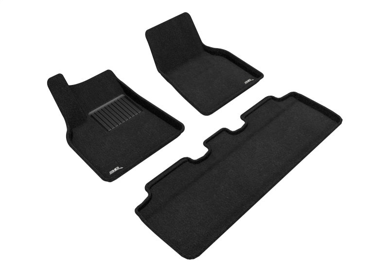3D MAXpider 21-22 Tesla Model Y Elegant 1st 2nd Row - Floor Mat Set (Black) L1TL02704709 L1TL02704709 Photo - Primary