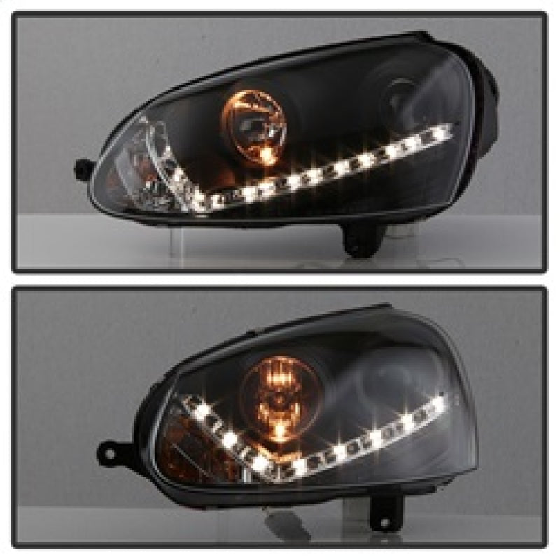 Spyder Volkswagen GTI 06-09/Jetta 06-09 Halogen Model Only - DRL Black PRO-YD-VG06-DRL-BK 5017505 5017505 Photo - Unmounted