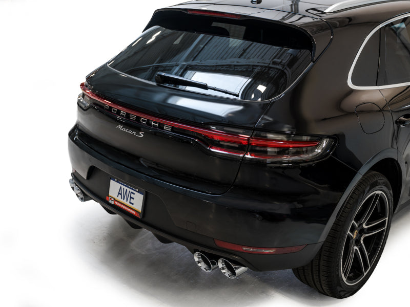 AWE Tuning 19-21 Porsche Macan 3.0T/2.9TT Touring Edition Catback Exhaust w/ Chrome Silver Tips 3015-42951 3015-42951 Photo - Mounted