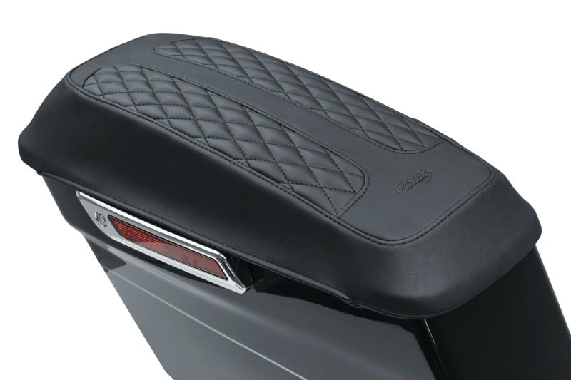 Mustang Motorcycle Mustang 80-07 Harley Early FL Touring Saddlebag Lid Covers Diamond Stitch - Black 77638 77638 Photo - Primary