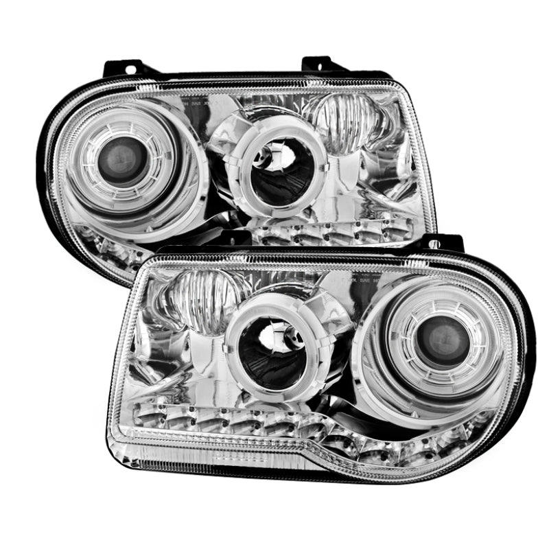 SPYDER Xtune Chrysler 300C 05-10 ( Not 300 ) Halo Projector Headlights Chrome PRO-JH-C300C-LED-C 9027741 9027741 Photo - Primary