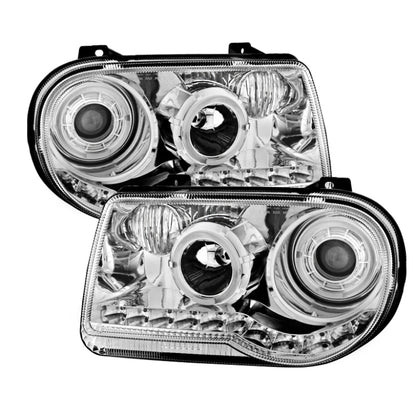 SPYDER Xtune Chrysler 300C 05-10 ( Not 300 ) Halo Projector Headlights Chrome PRO-JH-C300C-LED-C 9027741 9027741 Photo - Primary