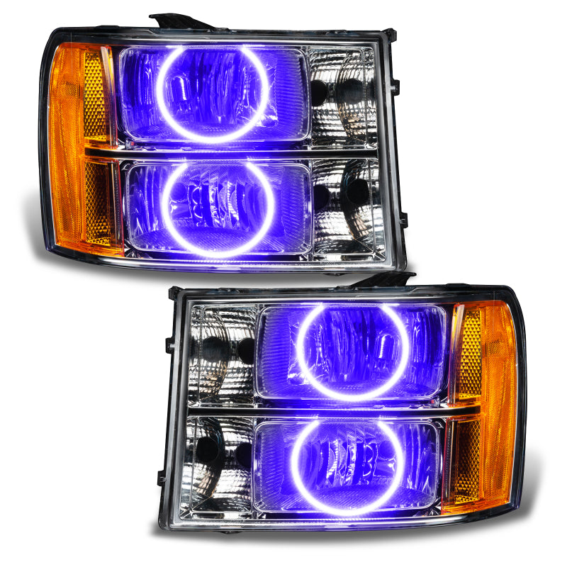 ORACLE Lighting 07-13 GMC Sierra Pre-Assembled LED Halo Headlights - (Round Ring Design) -UV/Purple 8165-007 8165-007 Photo - in package